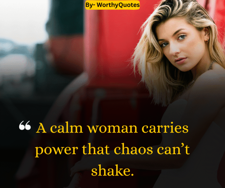 A calm woman carries power that chaos can’t shake
