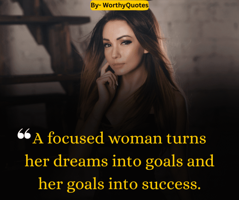 A focused woman turns her dreams into goals and her goals into success