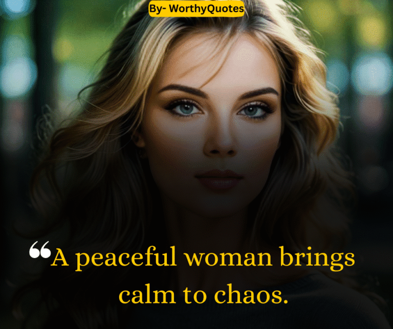 A peaceful woman brings calm to chaos