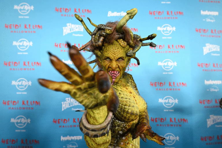 Heidi Klum Halloween costume 2025, Heidi Klum Medusa costume, Heidi Klum Halloween party NYC, Heidi Klum Instagram Halloween, Heidi Klum transformation, Heidi Klum worm costume, Tom Kaulitz Halloween look, celebrity Halloween costumes 2025, Heidi Klum Halloween recap, Heidi Klum Butterfinger Huluween, Heidi Klum Halloween fashion icon, Heidi Klum prosthetic makeup, Heidi Klum Mike Marino, Heidi Klum Halloween history