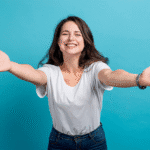 A woman glows differently