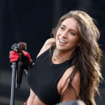 Tate McRae Rolling Stone January 2026 cover, Tate McRae lace lingerie photoshoot, Tate McRae sultry bed pose Rolling Stone, Tate McRae pink string bikini shoot, Tate McRae white bikini red heart trim, Tate McRae Grammy nominee career interview, Tate McRae MTV VMAs raunchy performance, Tate McRae Skims sheer lace bodysuit shoot,