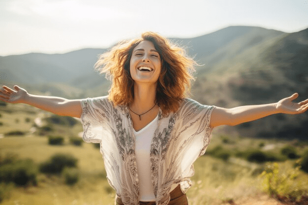 A woman’s peace improves