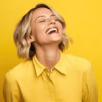 A woman teaches people