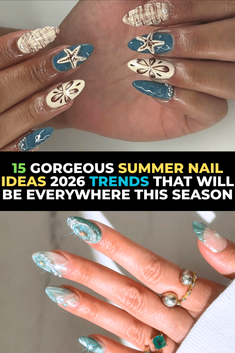 Summer Nail Ideas 2026, Summer Nails 2026, Nail Trends 2026, Jelly Nails, Pearl Nails, Chrome Nails, Summer Nail Colors, Beach Nails, Tropical Nail Designs, Cute Summer Nails, Almond Nails, French Tip Nails, Pinterest Nail Ideas, Vacation Nails, Trendy Summer Nails.