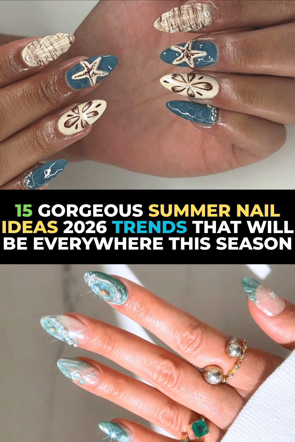Summer Nail Ideas 2026, Summer Nails 2026, Nail Trends 2026, Jelly Nails, Pearl Nails, Chrome Nails, Summer Nail Colors, Beach Nails, Tropical Nail Designs, Cute Summer Nails, Almond Nails, French Tip Nails, Pinterest Nail Ideas, Vacation Nails, Trendy Summer Nails.