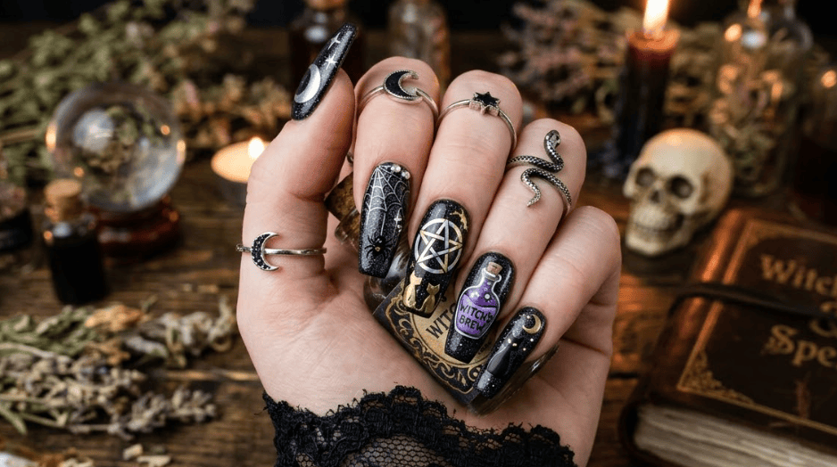 Halloween nails, spooky nail art, cute Halloween nails, pumpkin nail designs, ghost nail ideas, spiderweb manicure, black cat nails, blood drip nails, skull nail art, witch inspired nails