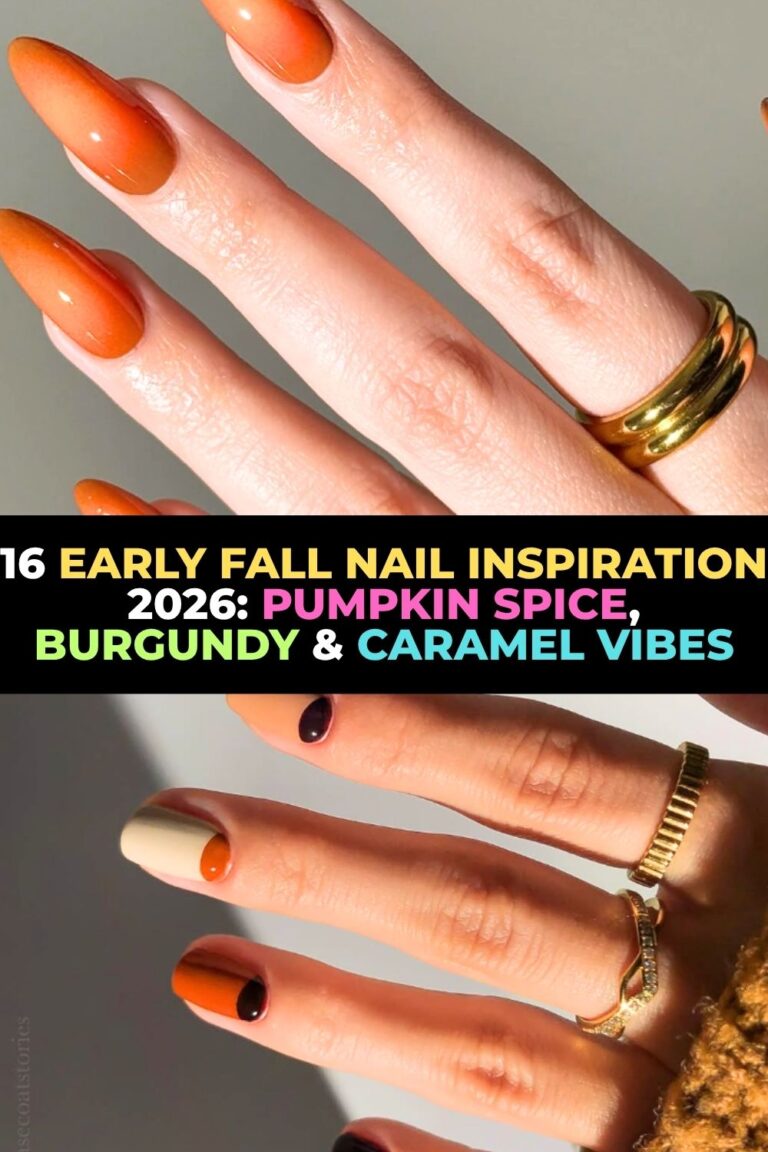 September nail trends 2026, fall nail colors, pumpkin spice nails, burgundy fall nails, chocolate brown manicure, plaid nail designs, caramel glazed nails, olive green nails, tortoiseshell nails, velvet cat eye nails