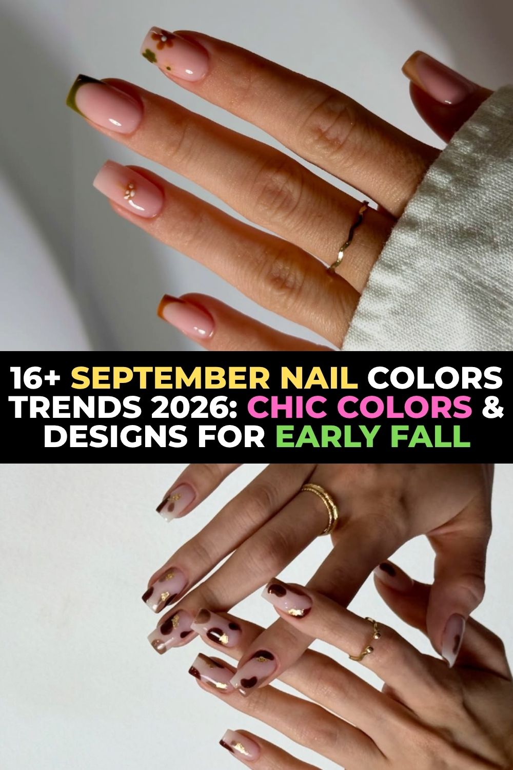September nail trends 2026, fall nail colors, pumpkin spice nails, burgundy fall nails, chocolate brown manicure, plaid nail designs, caramel glazed nails, olive green nails, tortoiseshell nails, velvet cat eye nails