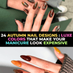 autumn nail designs 2026, fall manicure ideas, burgundy nails, tortoiseshell nails, plaid nails, chrome nails, floral autumn nails, cozy cabin nails, sage green nails, argyle nails