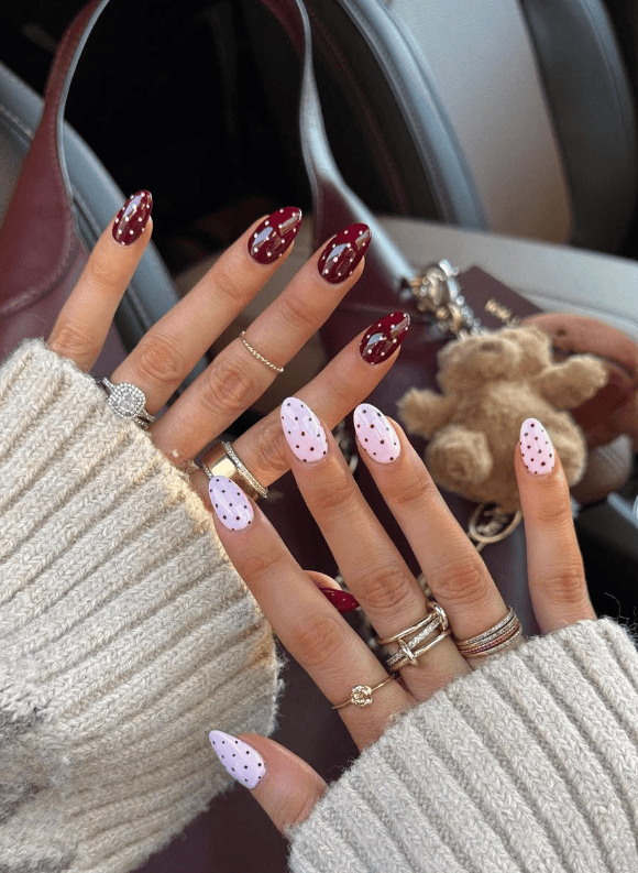 September nail trends 2026, fall nail colors, pumpkin spice nails, burgundy fall nails, chocolate brown manicure, plaid nail designs, caramel glazed nails, olive green nails, tortoiseshell nails, velvet cat eye nails